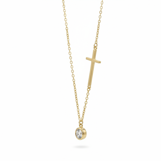 Faith Silver Cross Necklace