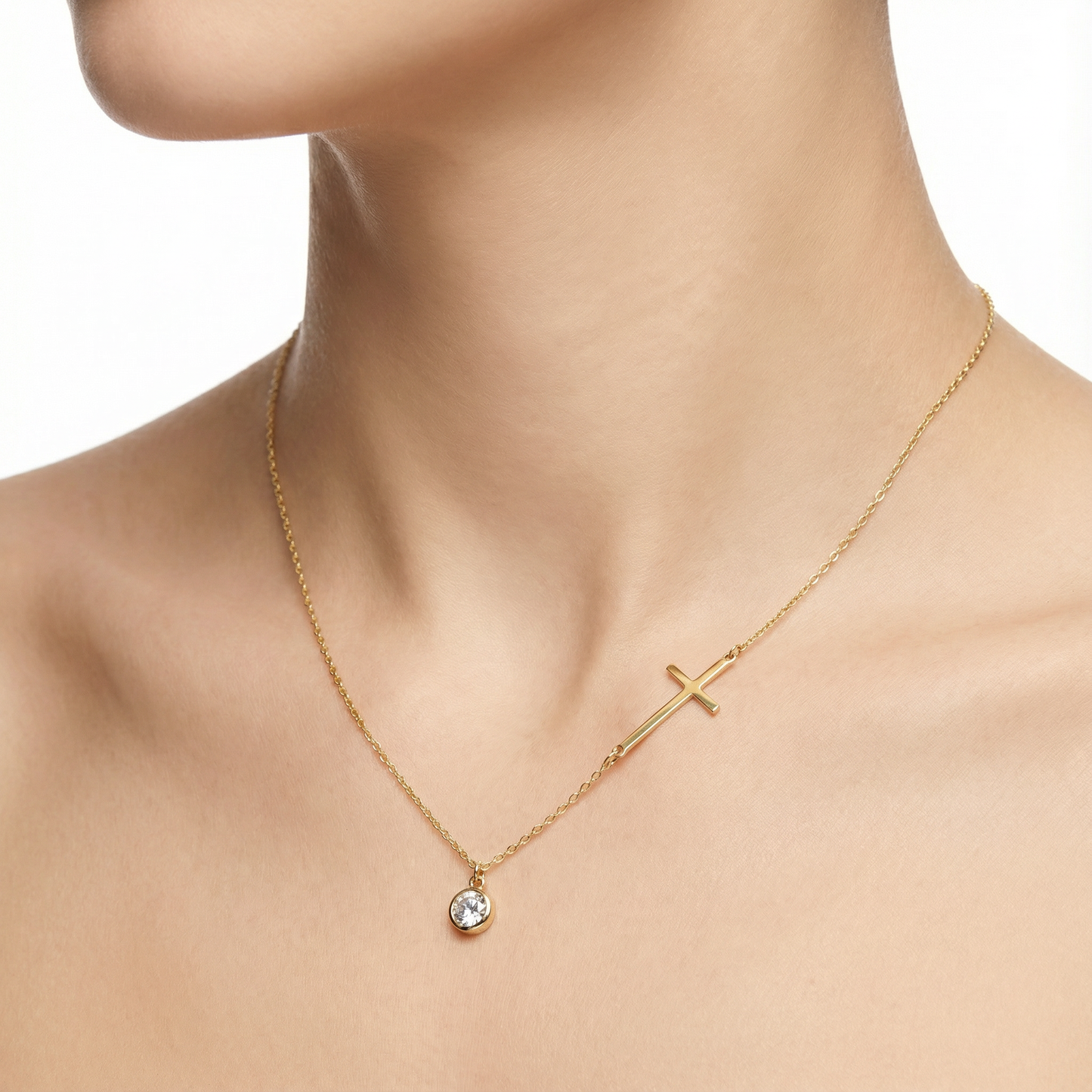 Faith Silver Cross Necklace