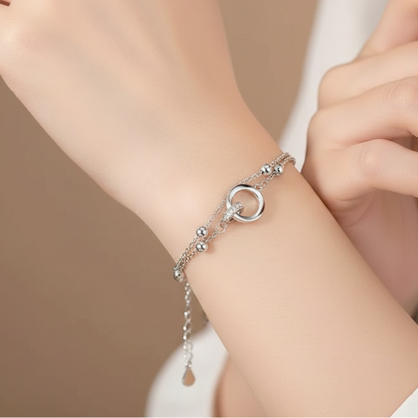 Satin Silver Bracelet