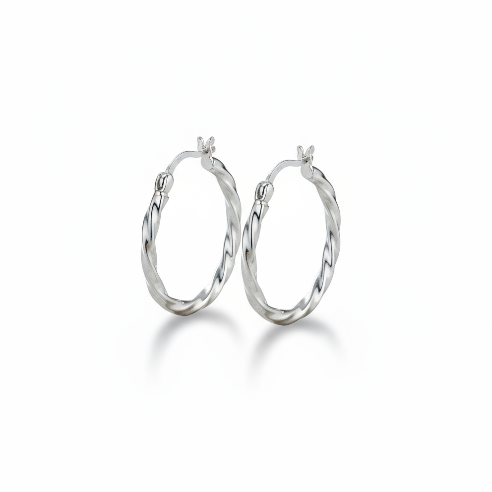 Chord Silver Earring