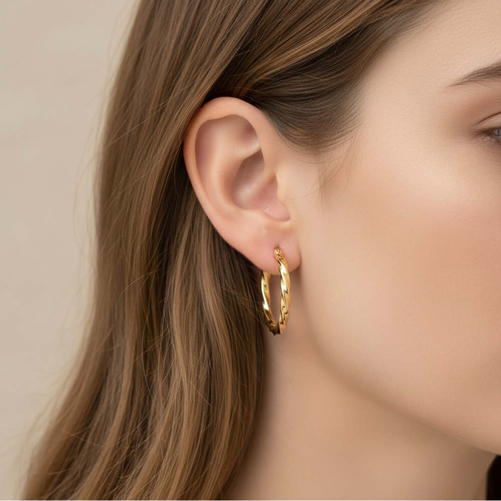 Chord Silver Earring