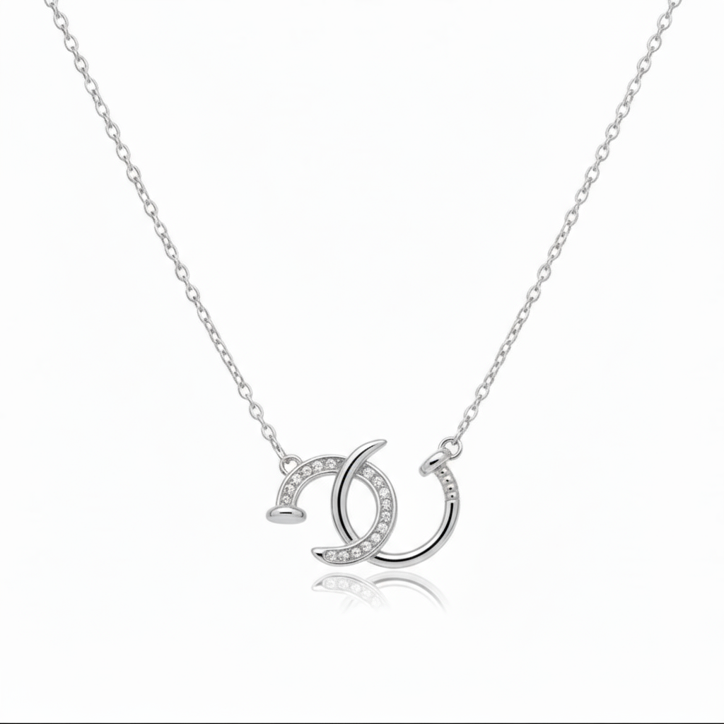 Rose Silver Necklace