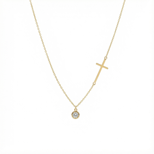 Faith Silver Cross Necklace