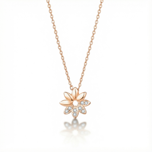 Collier caramel en argent 