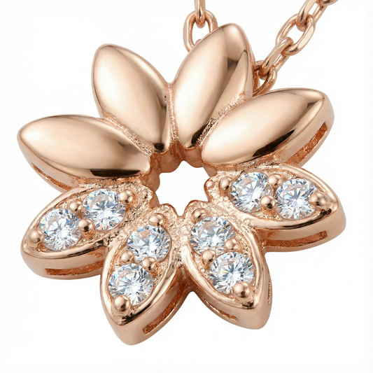 Collier caramel en argent 