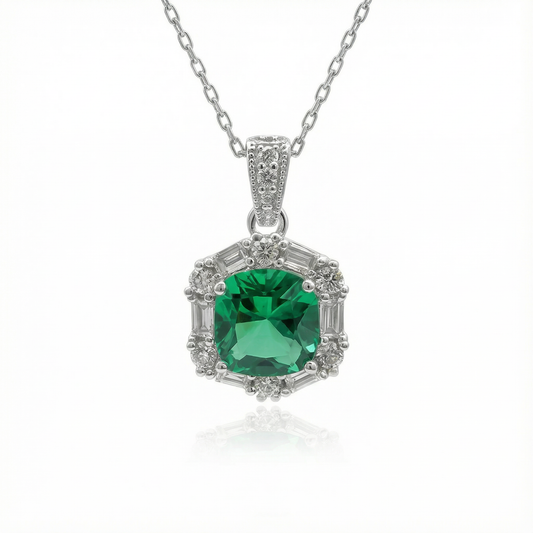 Collier Vert en argent 