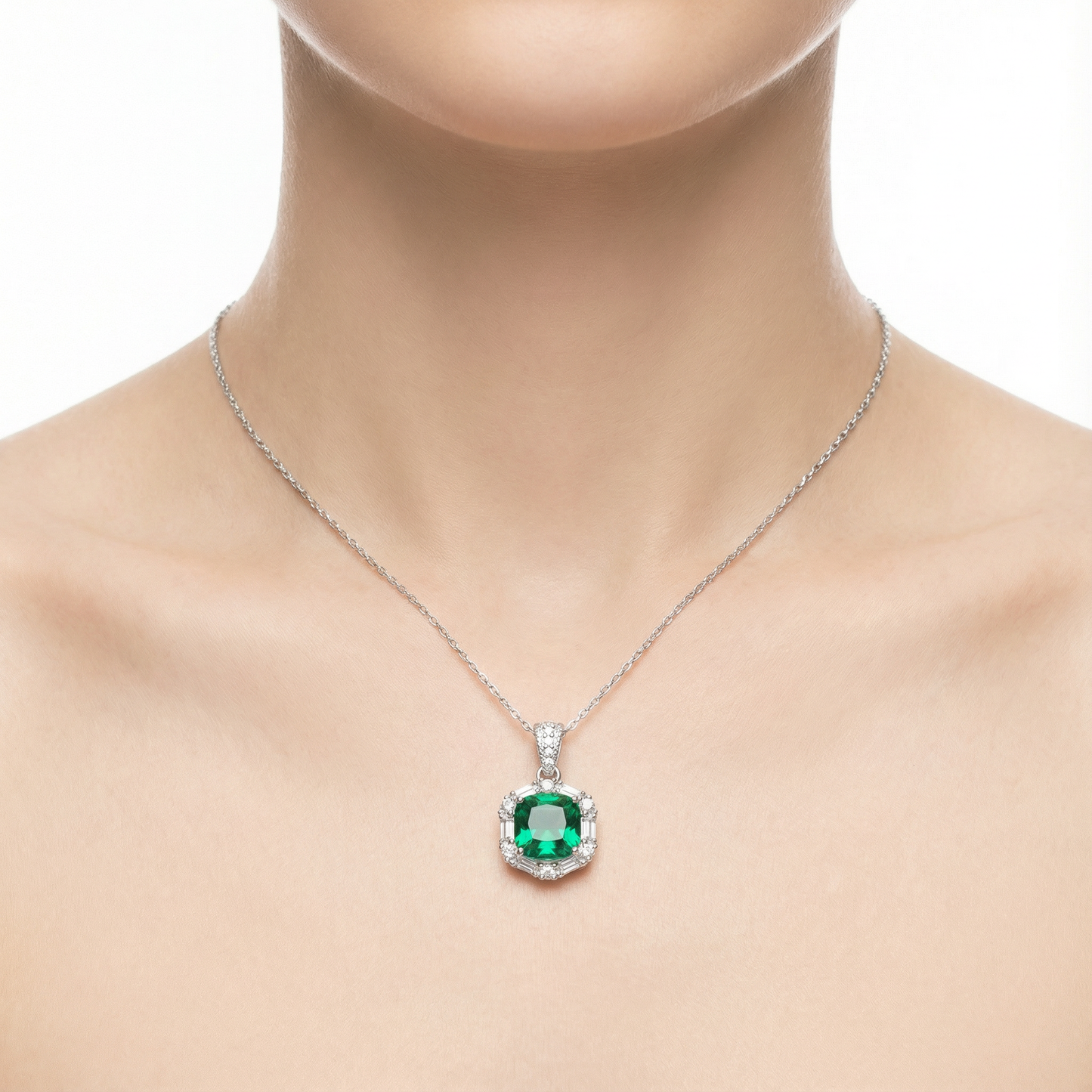 Collier Vert en argent 