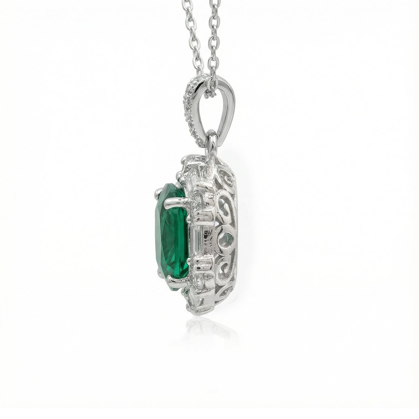 Collier Vert en argent 